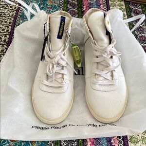 Supra White High-Top Sneakers. Rear unreleased hard to find shoes.